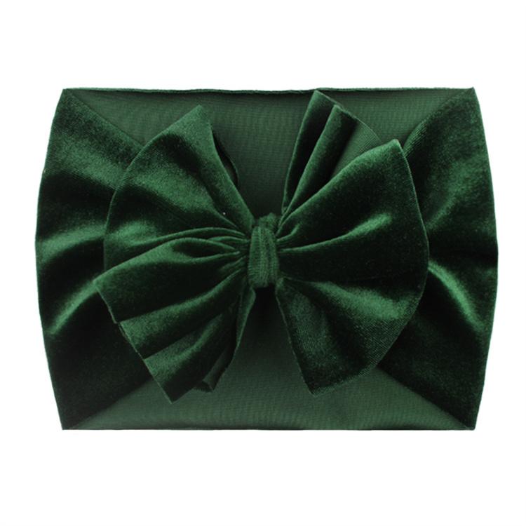 Super Soft Velvet Baby Headbands for Newborn Girls Elegant Bow Hair Accessories Wrap for Toddlers