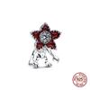 925 Silber Menschenfressende Blume Charms Perlen für DIY Schmuck 3mm Armband Damen Ringe Geschenke