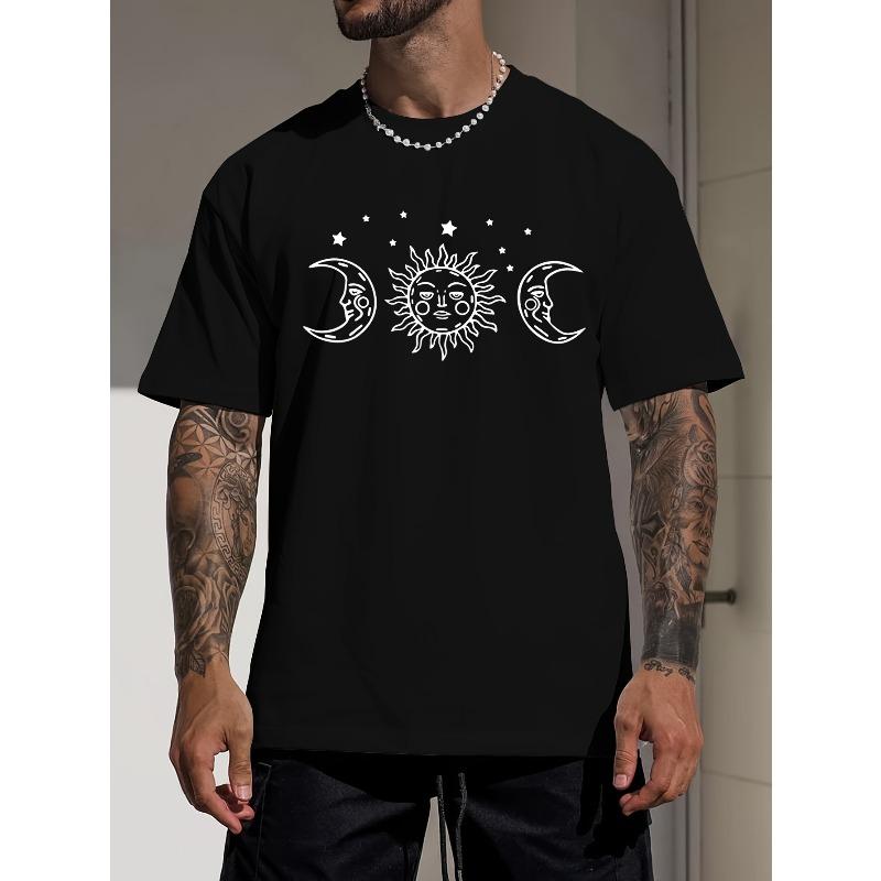 European Size Men'S Summer Print Short-Sleeve T-Shirt