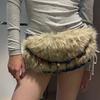 Street Corn-eye Metal Buckle, Furry Patchwork, Niche Belt, Spicy Girl Style, Individual Cinched Waist, Slimming, Versatile Belt