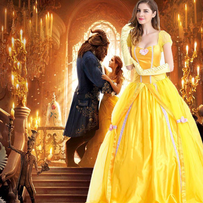 Adults Beauty And The Beast Belle Princess Halloween Costume Cosplay Fancy Dress