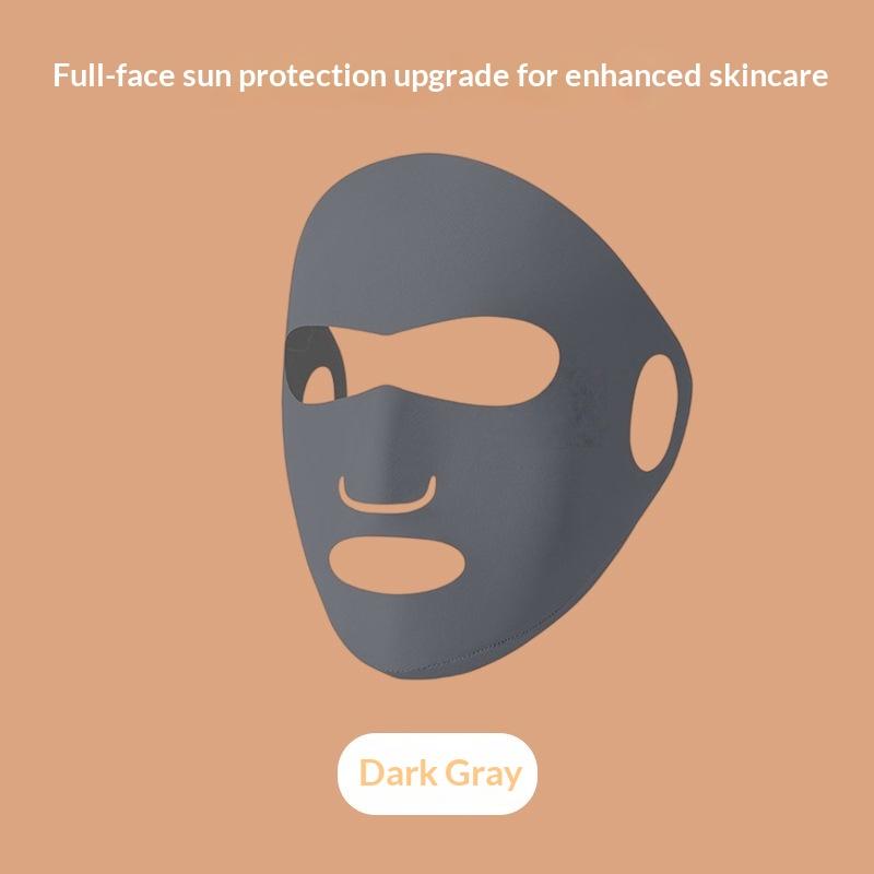 

Adjustable Summer Ice Silk Mask Thin Sunshade Sunscreen Mask Solid Color Breathable Sunscreen Face Scarf Golf темно-сірий