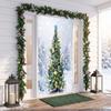 Santa Claus Christmas Hanging Cloth Fluorescent New Year Decoration  Entrance and Room