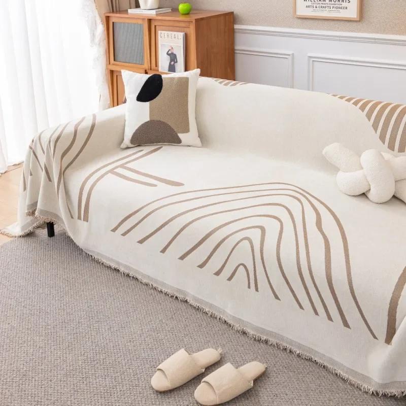 Thicken Chenille Sofa Cover Blanket Four Seasons Universal Sofa Throw Blanket Towel Modern Simple Dust Protector Case Home Decoe