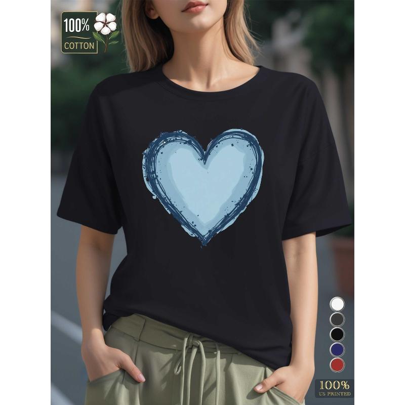 

Trendy Graphic Print Short Sleeve Tee Soft Touch Lightweight Breathable XXL