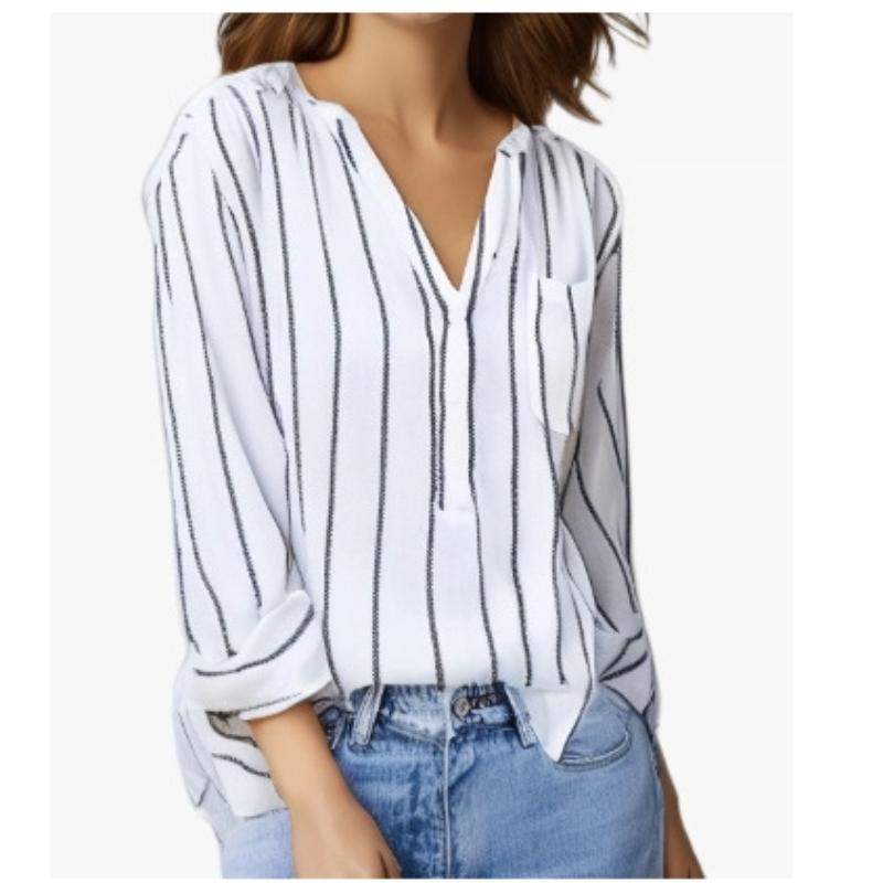 Women Spring Autumn Casual Loose Striped Shirts Vintage Women's Oversized Shirts and Blouses Fashion Elegant Youth Female Tops