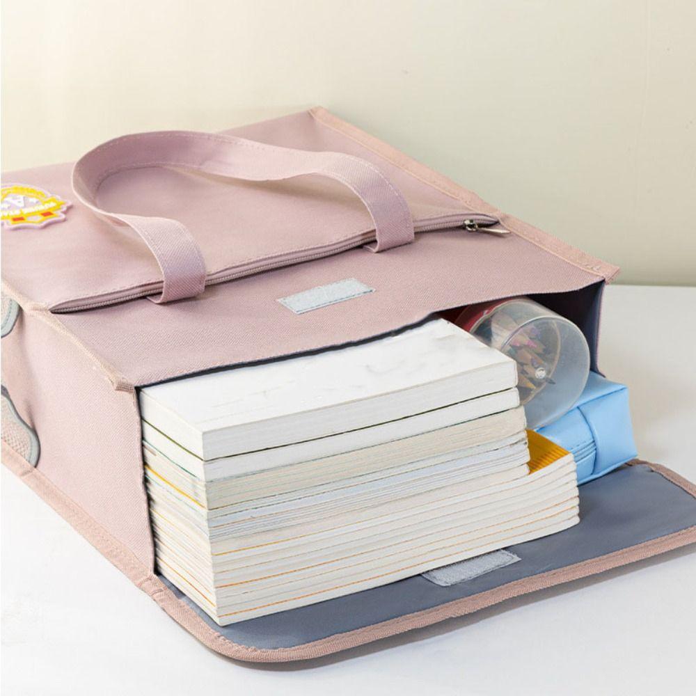 Lightweight Canvas Tote Bags Large Capacity Student Book Shoulder Bag Carrying Bag