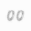 Korean Style S925 Sterling Silver Circle Earrings with Zircon Inlay – Women's Simple Studs