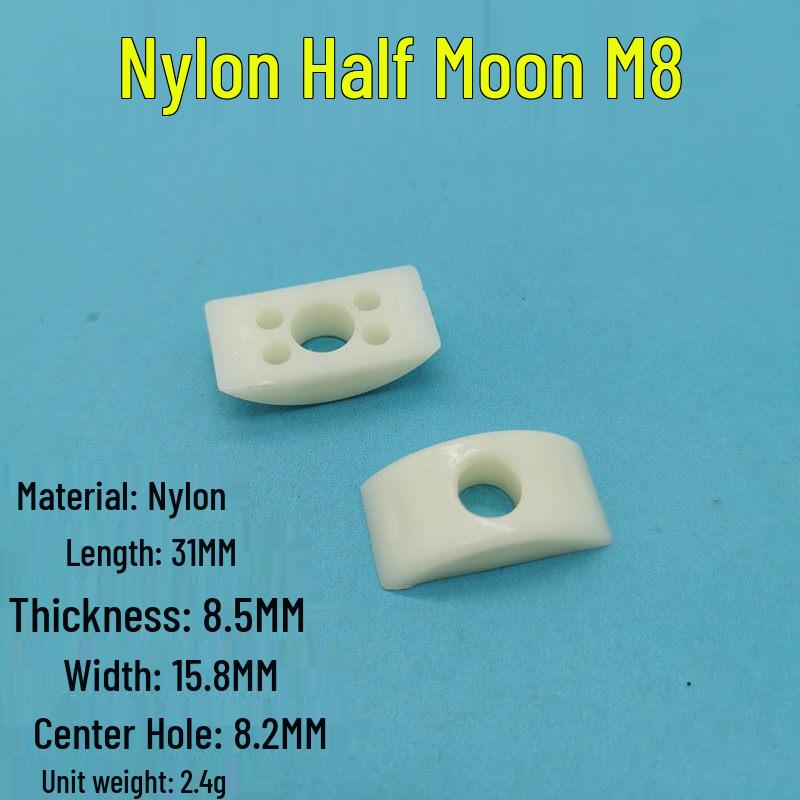 M6-M10 Plastic and Iron Half-Moon Crescent Washers for Furniture Hardware