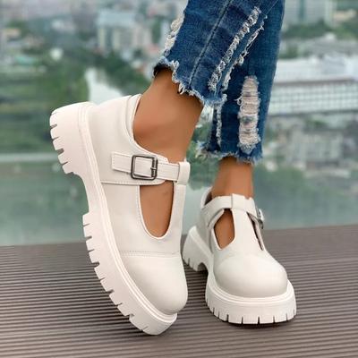 Fashion Women's Shoes 2024 High Quality Round Toe Fashionable Solid Color One-line Buckle Strap Light and Comfortable Women's High Heels