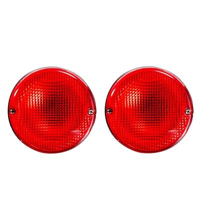 APSMOTIV Σετ Φακών Πίσω Φώτων Οβάλ Σχήματος για Ape, City, Delux, Mahindra, Piaggio, Bajaj, Atul, Tuk Tuk (το κόκκινο)