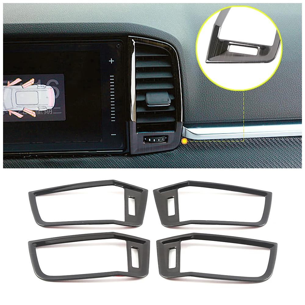 For Skoda Karoq 2017-2024 Car Inner Styling Modify Refit Central Console Part Trim Frame Cover Stainless Steel Decorate Sticker