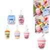 Adorable Fruit Bubble Tea Stuffed Plush Pendant Doll Xmas Gift