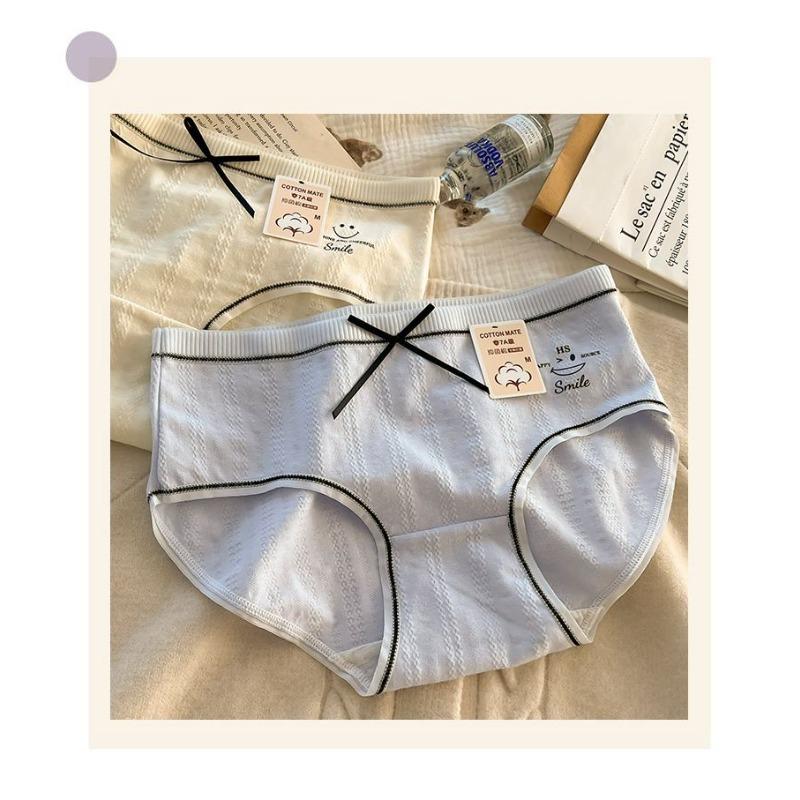 

Antibacterial Pure Cotton Breathable Waist Bag Hip Triangle Women’s Panties One size синій