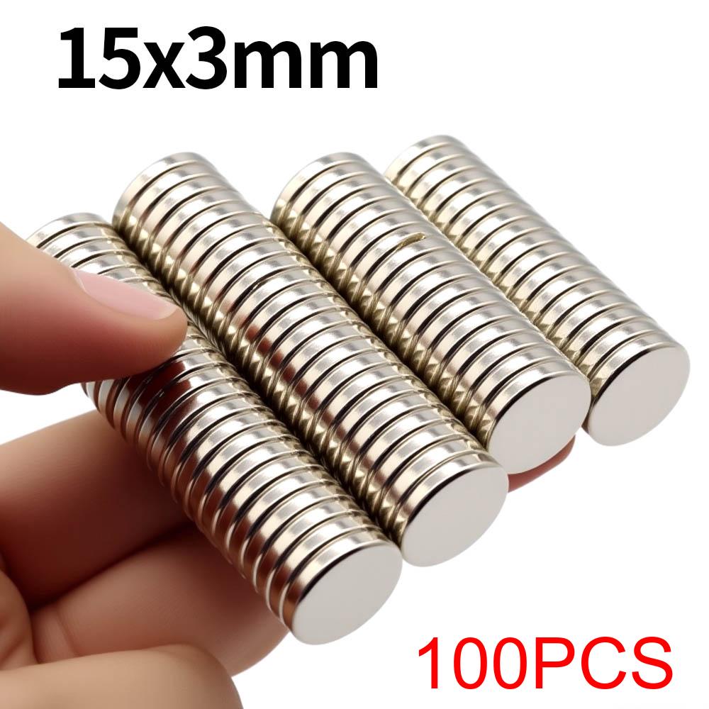 15x3mm Superstarker Neodym-Magnet N35 NdFeB Permanentmagnete Runde Starke Magnete Kühlschrankmagnet