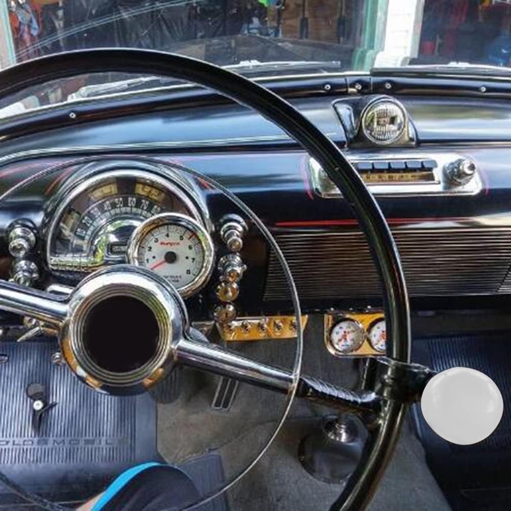 Steering Wheel Spinner, Non Slip Suicide Knob, 360 Degree Smooth Rotation Ball Shaped Helper for Car(Yellow)