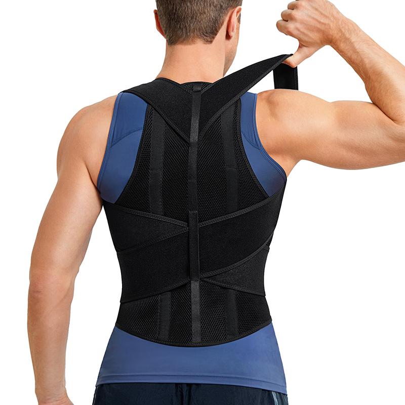 Men Adjustable Shoulder Back Posture Corrector Sports Back Brace Corrector Back Support Posture Corrector Belt