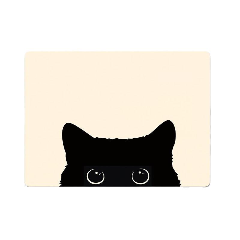 Black Cat Small Mouse Pad - Thickened, High Appearance, Locked Edge, Office Desktop, Hot Selling