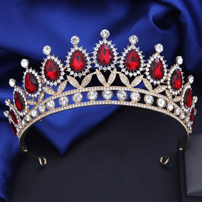 Vintage Water Drop Crown for Queen Bridal Prom Wedding Dress Hair Jewellry Bride tiaras Cosplay Head Accessories
