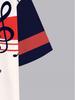 Printed Design – Not Textured Men's Summer Vintage Acoustic Guitar Hawaiian Shirt, Suitable for Music Festivals and Daily Wear