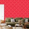 Wallpaper Geometric rhombuses red and coral, red background 50x1000