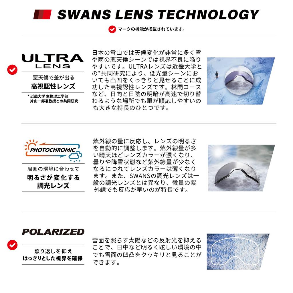 SWANS Ridgeline Snow Made In Glasses Ultra Spherical Pastel Brown Mirror X Ultra Light Purple UV Glasses and Goggles, Japan, Anti-Fog, Polarized,