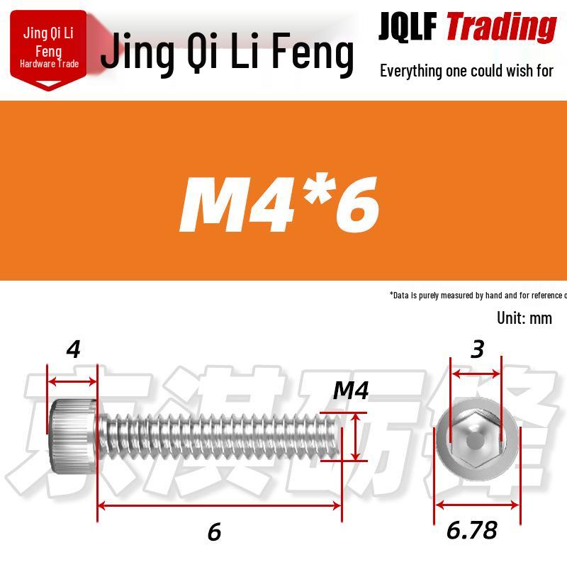 201 Stainless Steel Hex Socket Head Cap Screws M3-M27, Fully Threaded