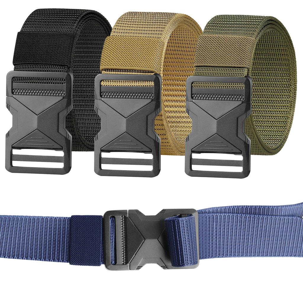 Men’s Quick-Release - Belt – Imitation Nylon Military Belt, Adjustable Outdoor, EDC, and Multi-Functional Waist Belt