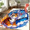 1pc Dragon and Tiger Print, Design Indoor Area Rug, Soft, Anti-Slip, and Durable Gaming Room Decor for Bedroom, Living Room, and Exercise Ru