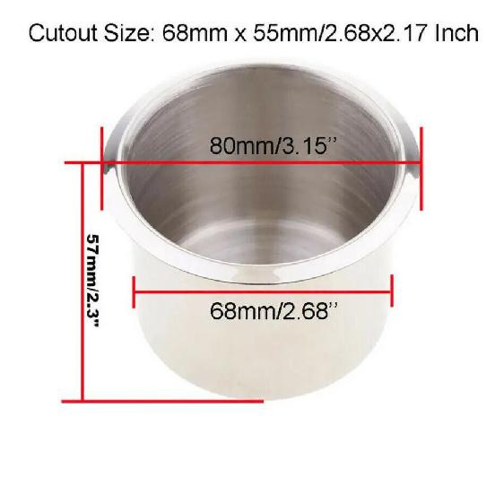 Stainless Steel Cup Drinking Holder Portable Durable Cup Organizer for Marine Boat Car Truck Camper Storage Car Accessories