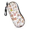 Bubu Dudu Bear Sticker Pattern Glasses Case Men Women Protective Zipper  Eyewear Storage Box Eye Contacts Case