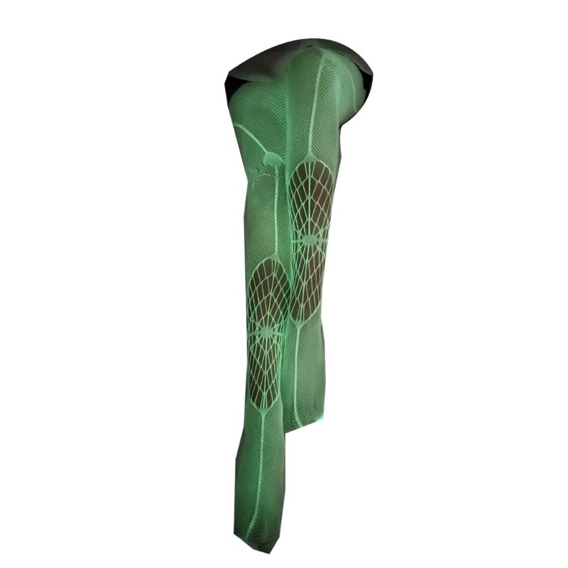 Luminous Glowing Jumpsuit Socks Stockings Fishnet Tights High Waist Fishnet Leggings Thigh Highs Stocking for Women Girl