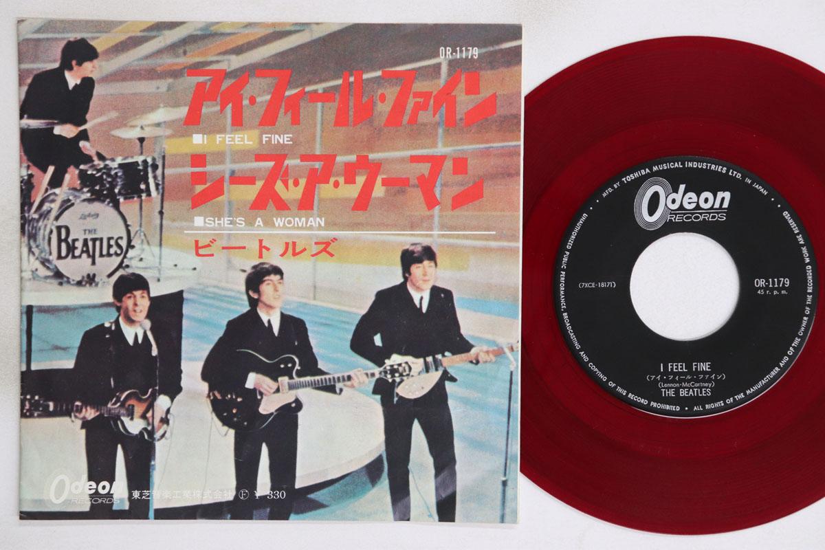 

7inch Record BEATLES I Feel Fine Shes A Woman 2nd C OR1179 ODEON 1965 Japan Rock Used