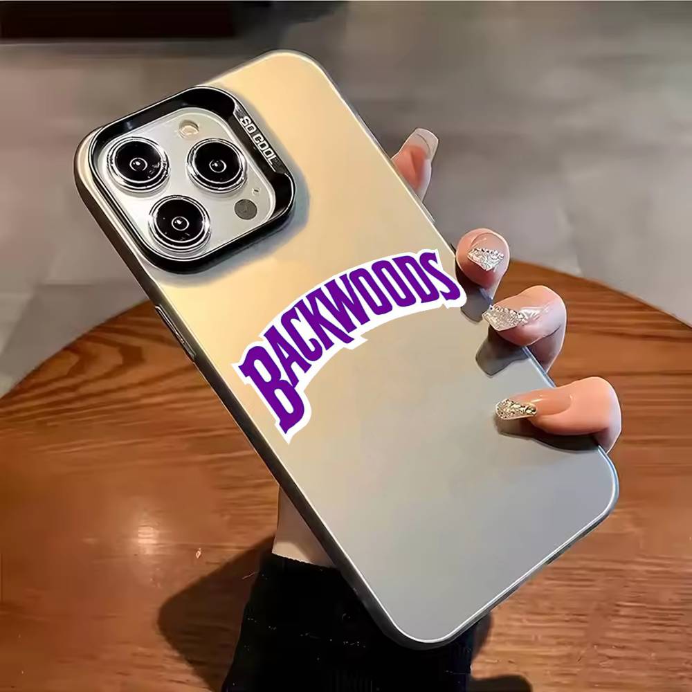 

B-Backwoods wallpaper Phone Case For iPhone 17 16 15 14 13 12 11 Pro Max Plus Silver candy Matte Cover iPhone15pro