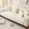 Winter Milk Fiber Sofa Cushion Thickened Fleece High-Grade Leather Sofa Cover Cover Cloth Warm Fleece Cushion