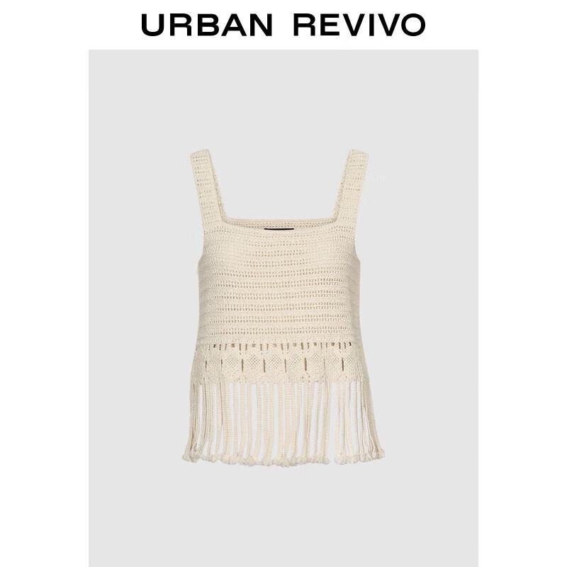 

Женский вязаный жилет без рукавов с кисточками UR M