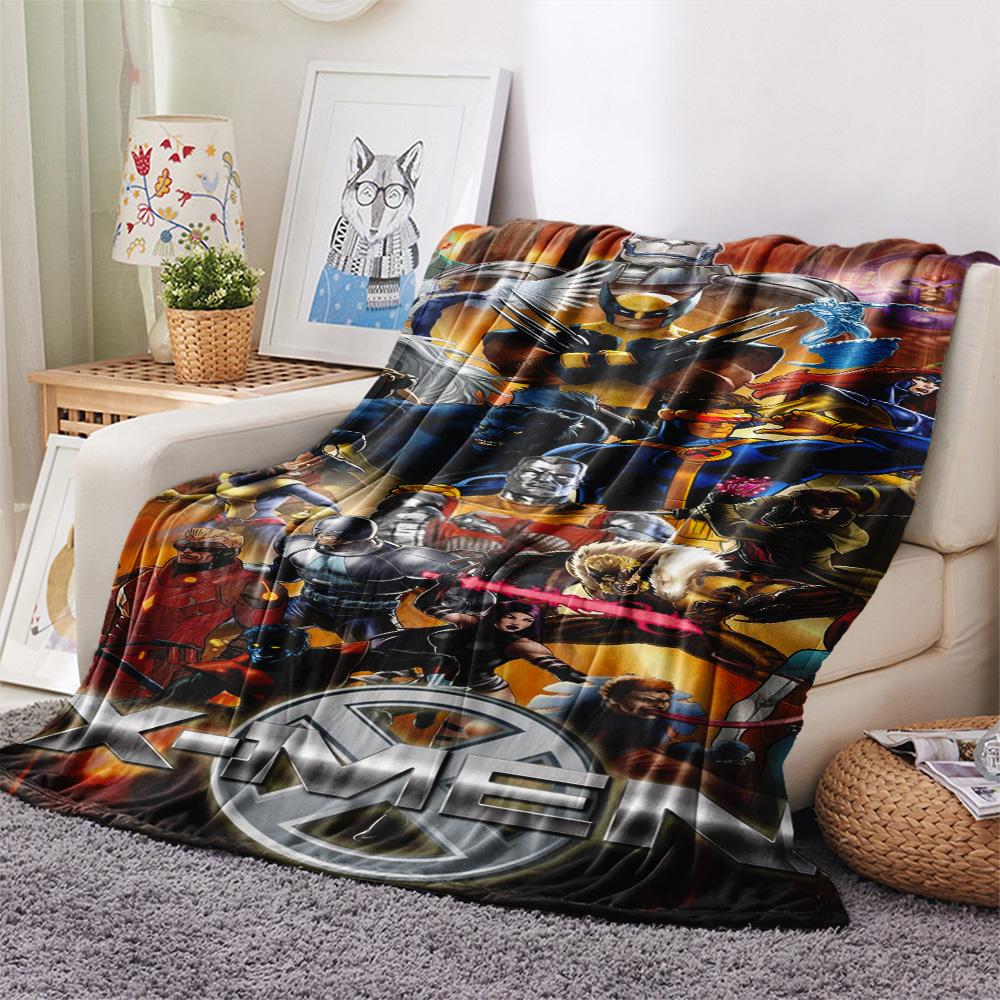 Xmen Superhero Team Graphic Blanket Sofa Blanket Camping Trip Sheet Air Conditioning Blanket Outdoor Plush Blanket
