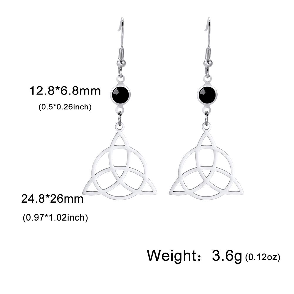 LIKGREAT Stainless Steel Witches Knot Stud Earrings for Women Irish Lucky Celtics Knot Amulet Earring Jewelry Gifts Wholesale