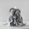 Handmade Aroma Candle Plaster Resin Sculpture Ornament Mold Home Decor Crafts Making DIY Jesus Cross Portrait Silicone Mold