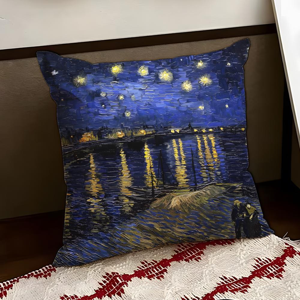 Vincent van GGogh Cushion Cover Reversible Soft Durable Pillow Cover Home  Car MultiScene Use for Daily Comfort