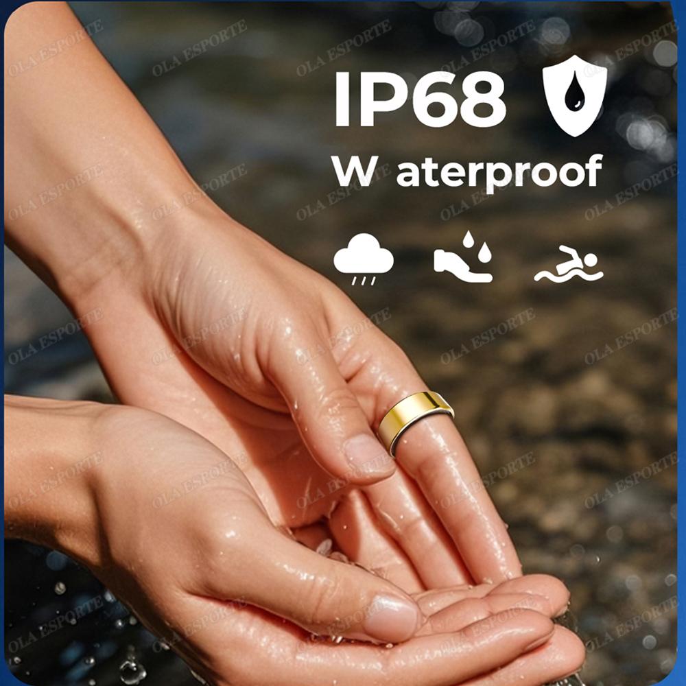 New Smart Ring Health Monitoring Heart Rate Blood Oxygen Sleep Monitor IP68 Waterproof Step Count Ring Sports Tracking Smartring