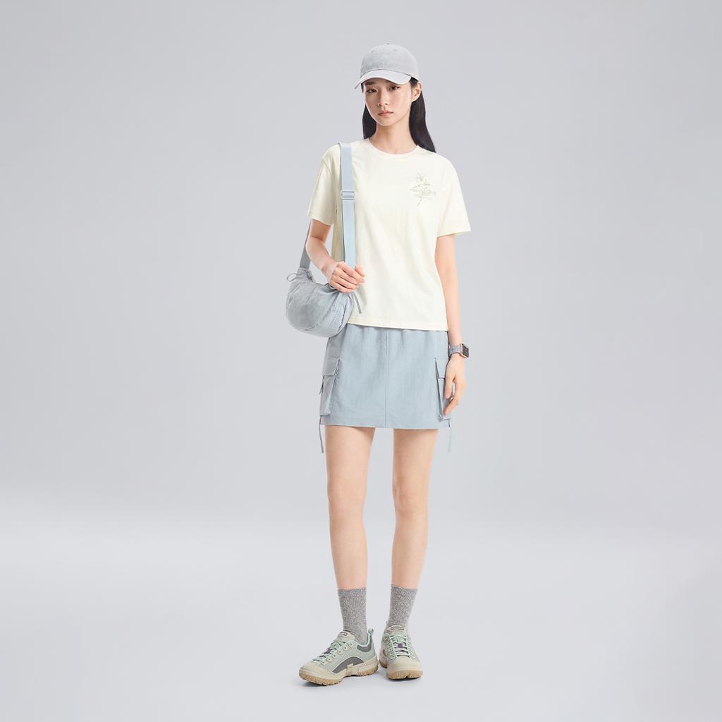 Li Ning Outdoor CF Casual Loose Short Sleeve T-Shirt Women tops ATSW672-1