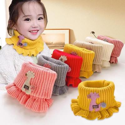 Autumn & Winter Cartoon Neck Warmer for Kids - Warm, Windproof Knit Shawl