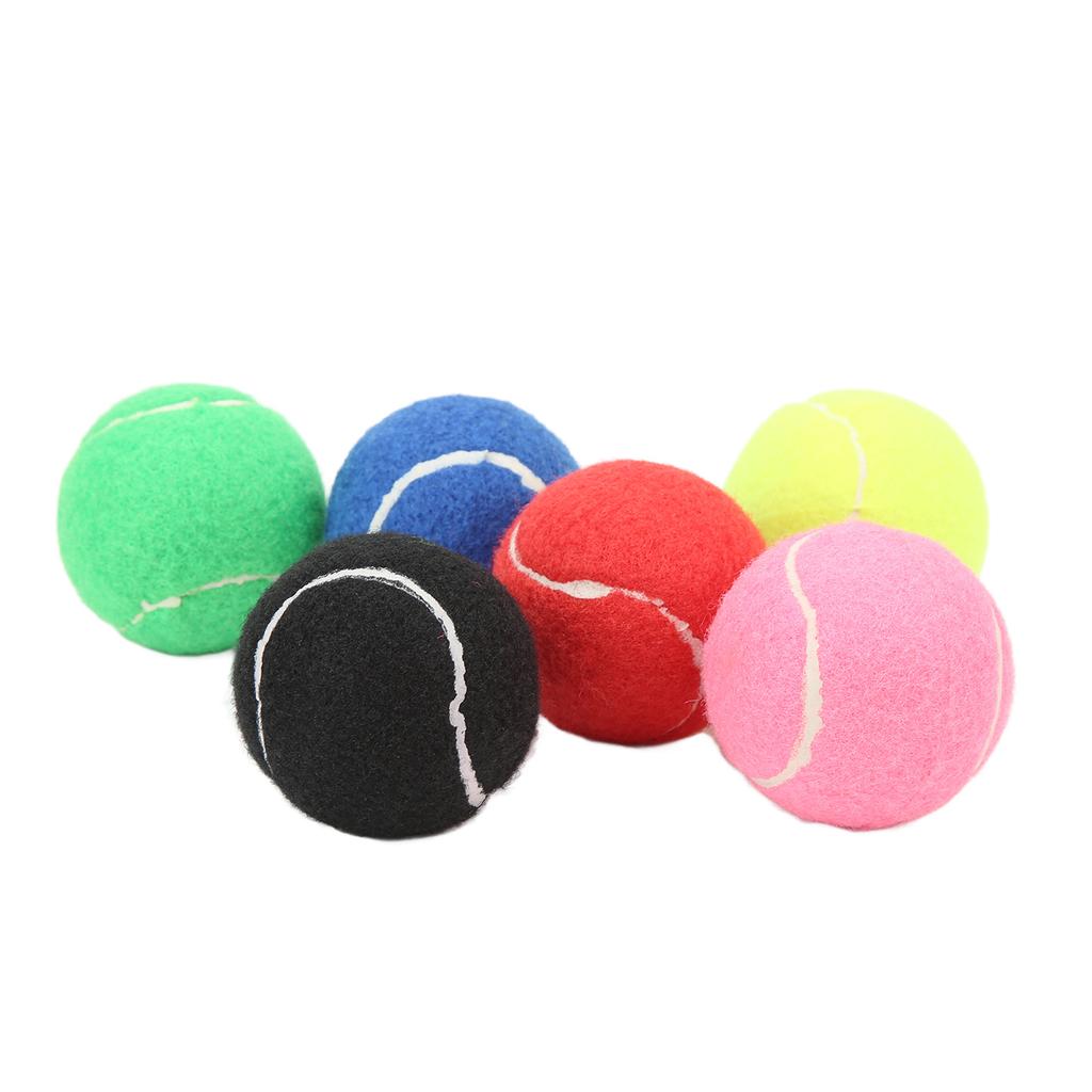 6 Stück Tennis Trainingsbälle Mehrfarbig Kaschmir und Gummi Tennisball Set für Vereine Jugendtraining