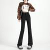 Korean Version of Micro-pull Jeans Women's Spring New Elastic High-waisted Thin Small Flared Pants Micro-pull Pants