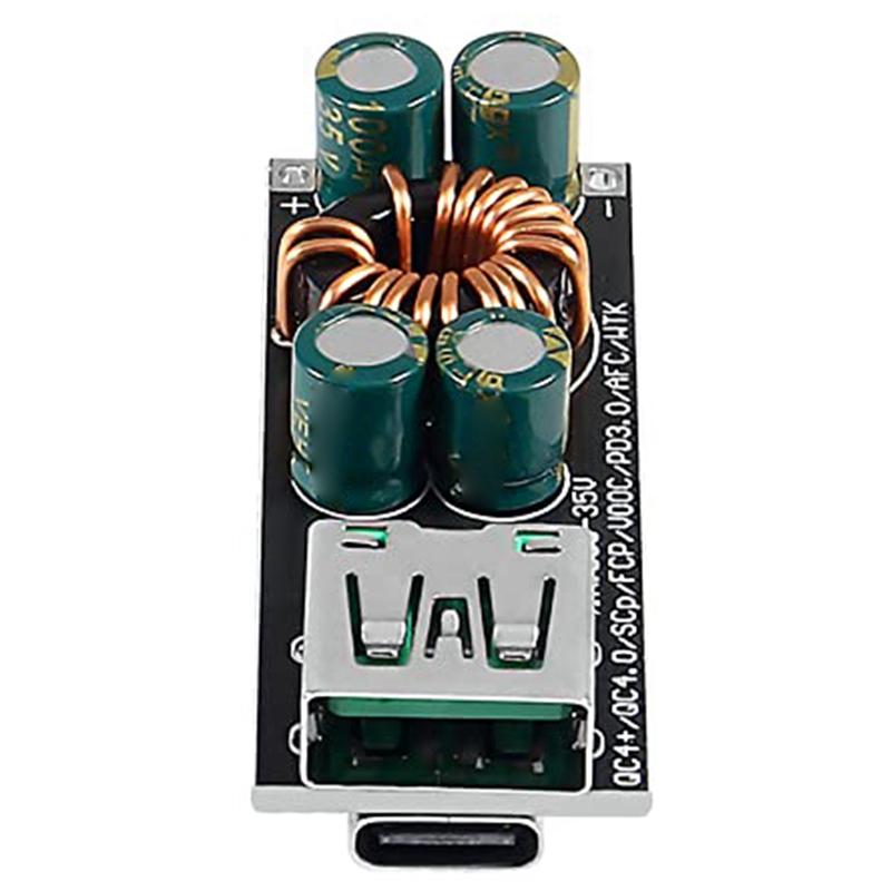 HOT 3PCS 60W 6-35V DC To USB Type C PD 3.0 QC4.0 + & Type A QC3.0 DC Fast Charge 12V 24V Step-Down Power Module