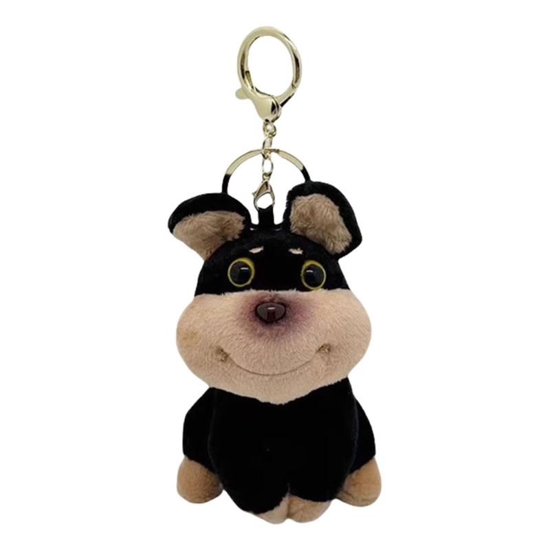 Cute Bees Dog Plush Keychain Charm Versatile Dog Bees Keychain Plush Charm Unique Accessory for Bag Embellishment