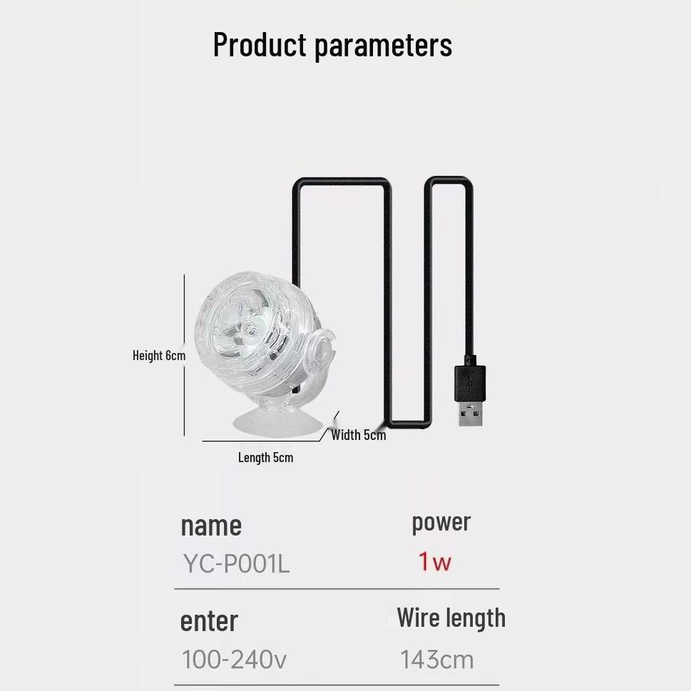Waterproof LED Aquarium Light with Remote Control, Submersible Spotlight, Seven-Color for Plants and South American Night Landscaping