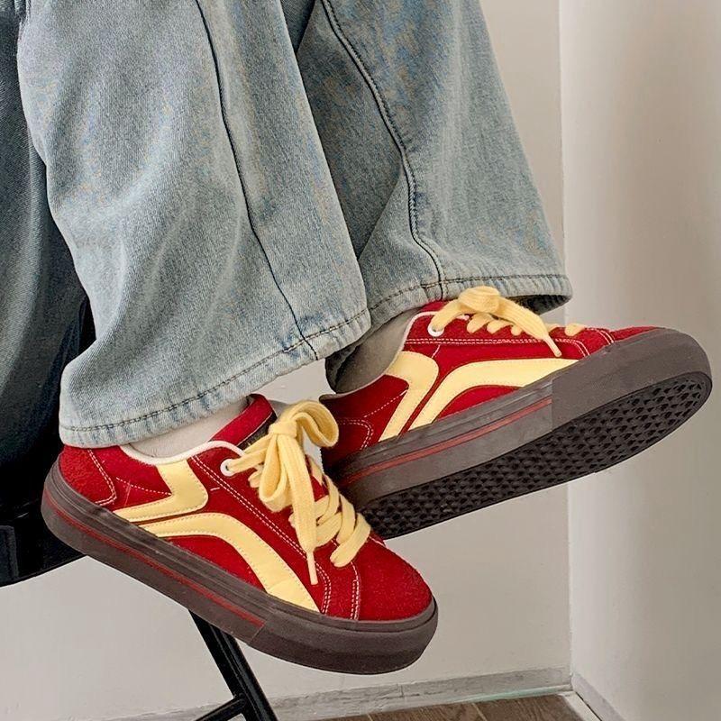 Retro skateboard shoes women's spring and autumn new versatile niche design casual canvas shoes