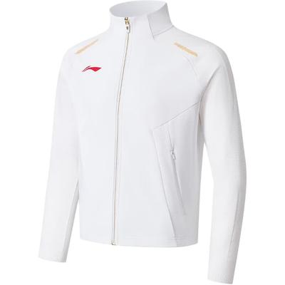 Men's Li-Ning Jackets Unisex White Stand Collar Moderate Straight Fit